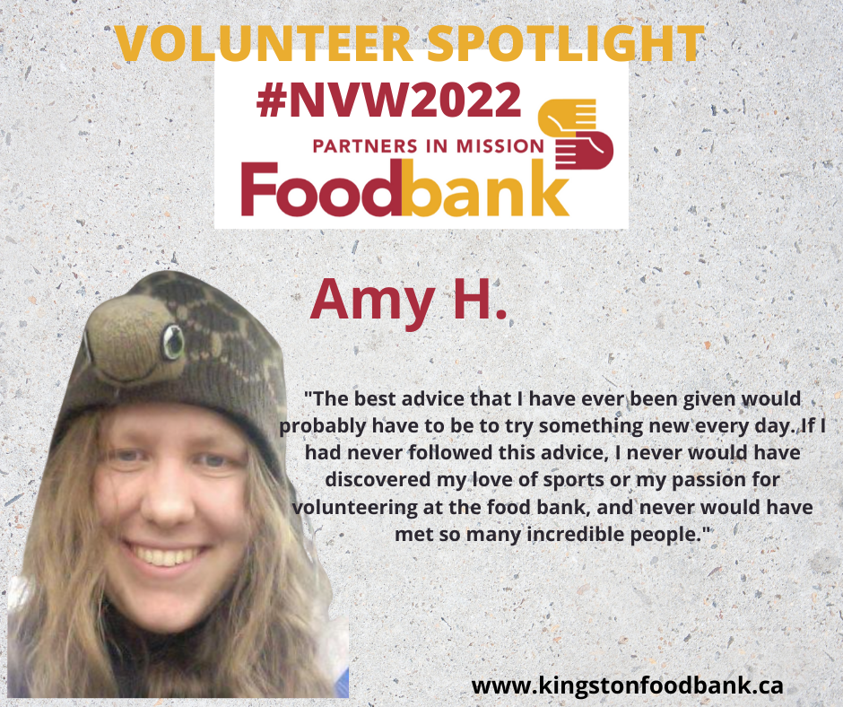 Volunteer Spotlight - #NVW2022 - Amy H.