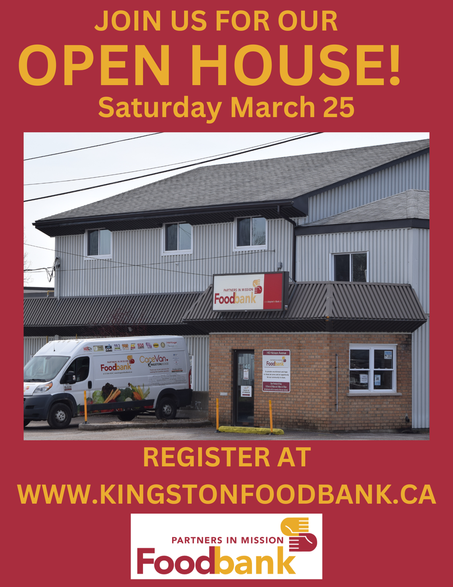 Partners in Mission Food Bank - 140 Hickson Avenue, Kingston ON